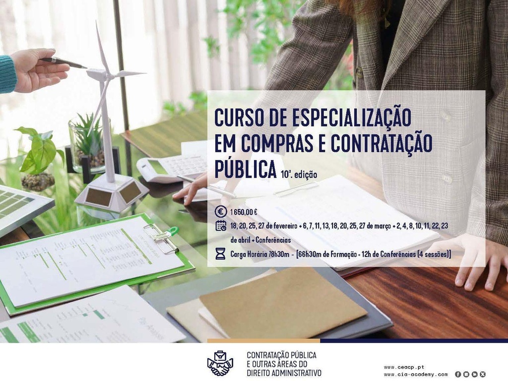 Curso de Especialização em Compras e Contratação Publica - 10º Edição 